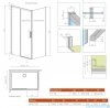 Radaway Idea Black Kdj kabina 100x90cm lewa czarny mat/szkło przejrzyste 387040-54-01L/387050-54-01R